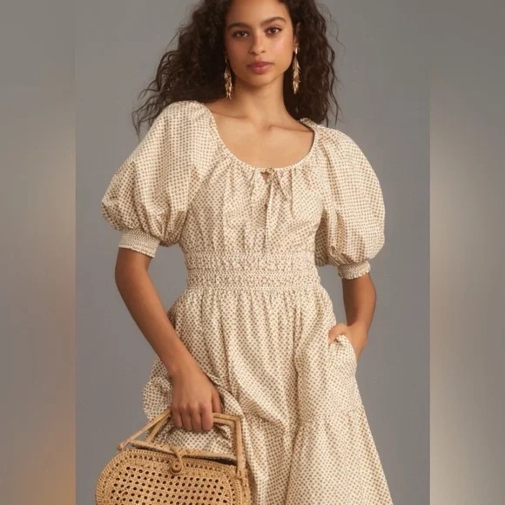 ANTHROPOLOGIE somerset maxi dress puff-sleeve 
Edition - Picture 9 of 10